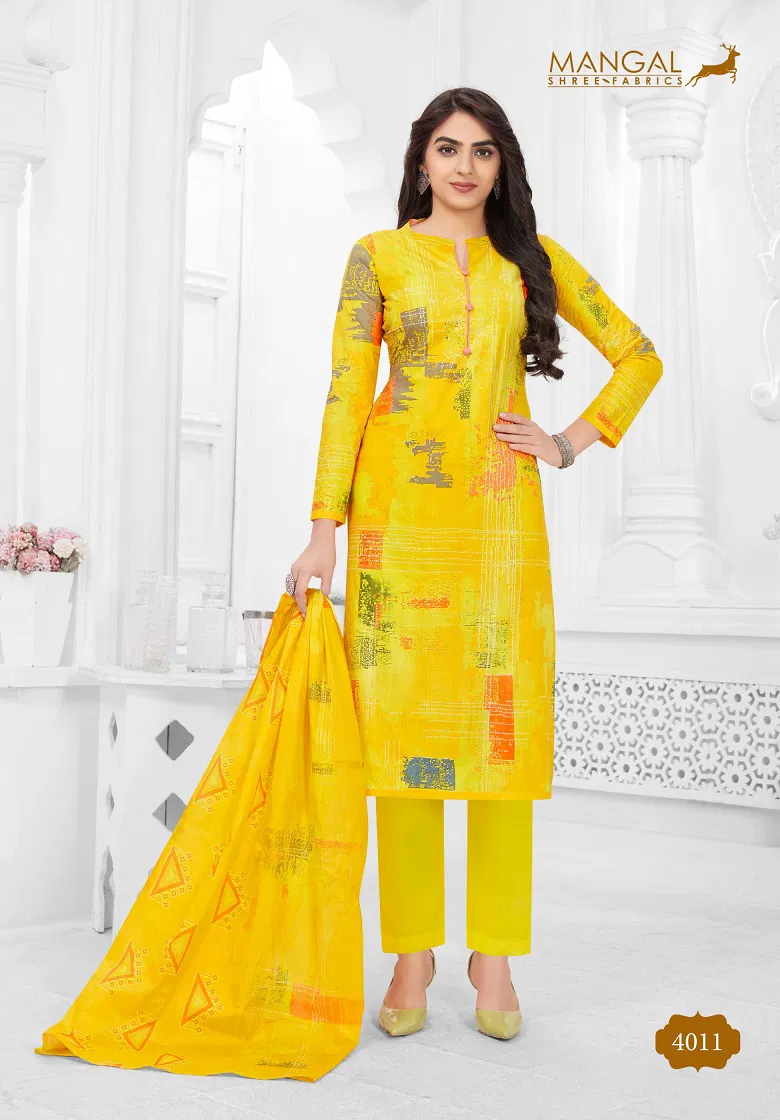 Mangal Shree Pashmina 4 Cotton Printed Casual Daily Wear Dress Material Collection